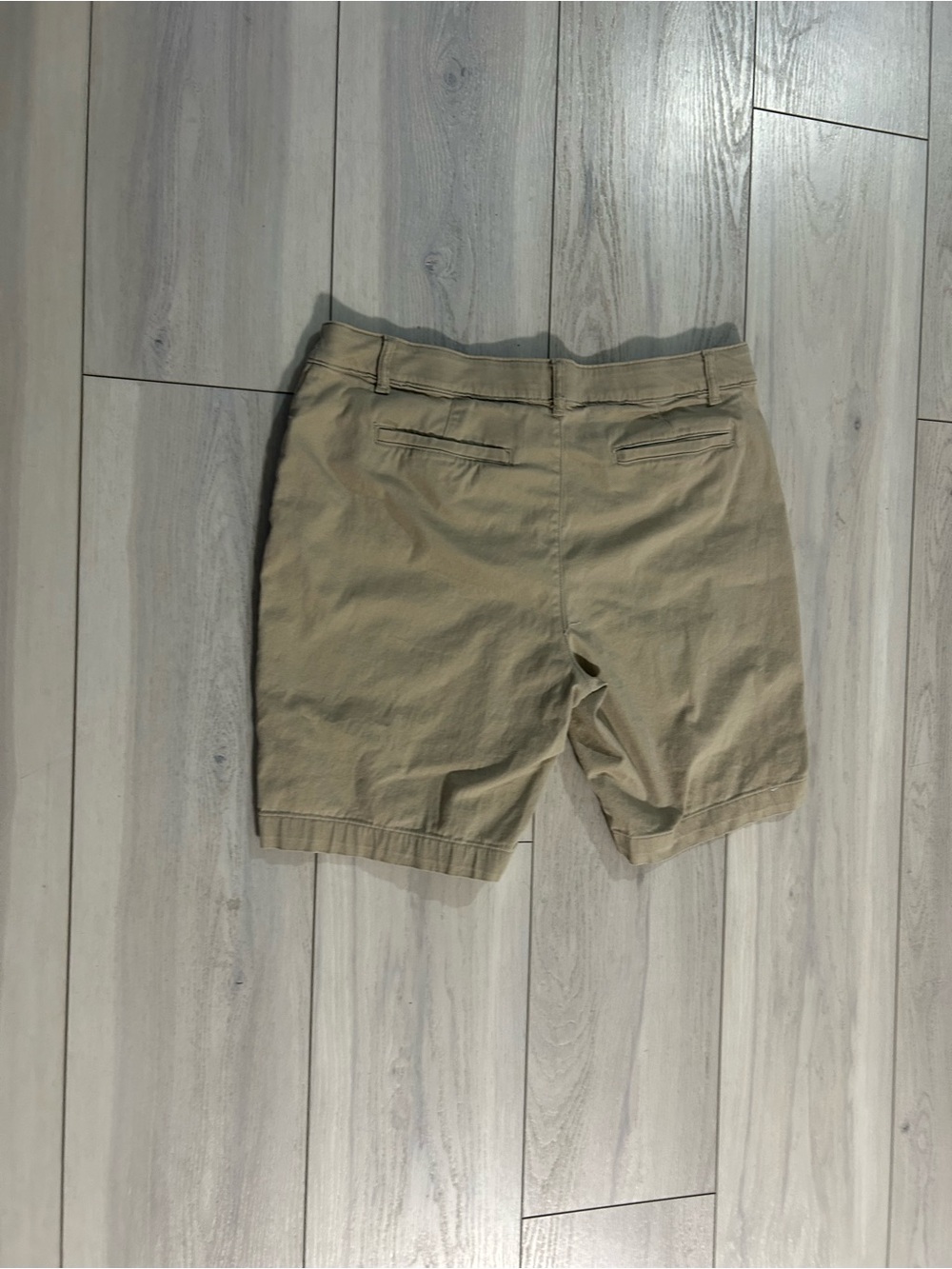 St. John's Bay Tan Bermuda Shorts with Back Welt Pockets
